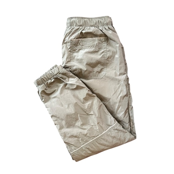 Urban Outfitters Beige Taupe Nylon Mesh-Lined Joggers Sz L - Picture 1 of 8